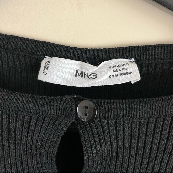 Mango Rib-Knit Cropped Cardigan - Picture 3 of 3